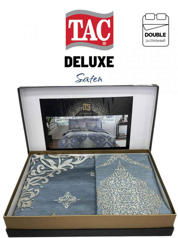 Tac Aira mavi Deluxe saten | Постельное белье сатин делюкс